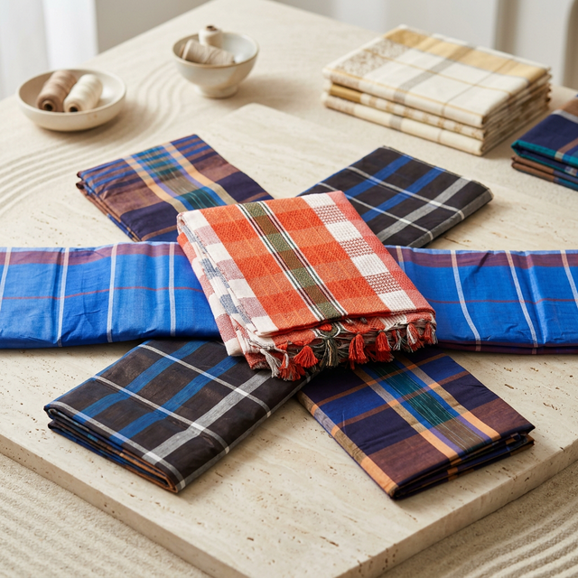 Premium Bengali Lungi Showcase Left